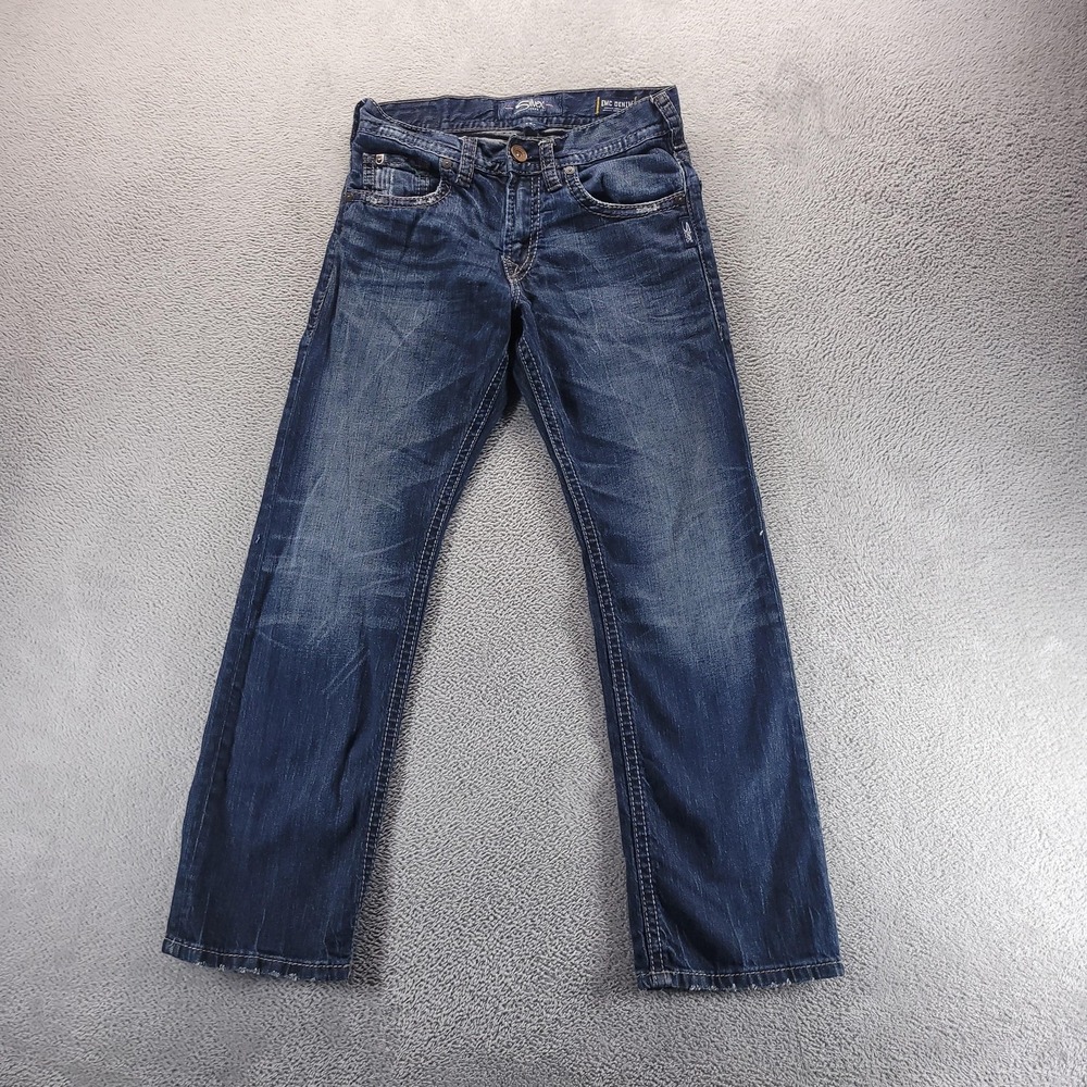 Silver Jeans Jeans Mens 28 Blue Zac Relaxed Straight Faded M42404SMC462 Stretch